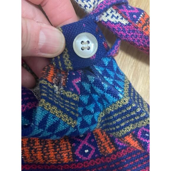 Prestige of Boston Vintage Size 10 Maxi 70s Striped Southwestern Hostess Skirt - Picture 4 of 6